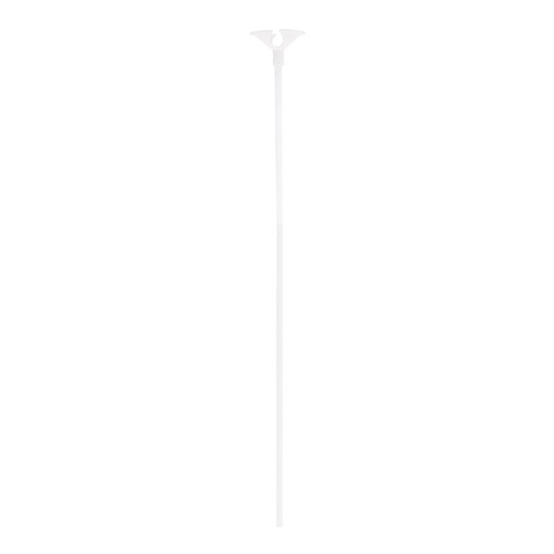 White Balloon Sticks & Cups 12"  6ct