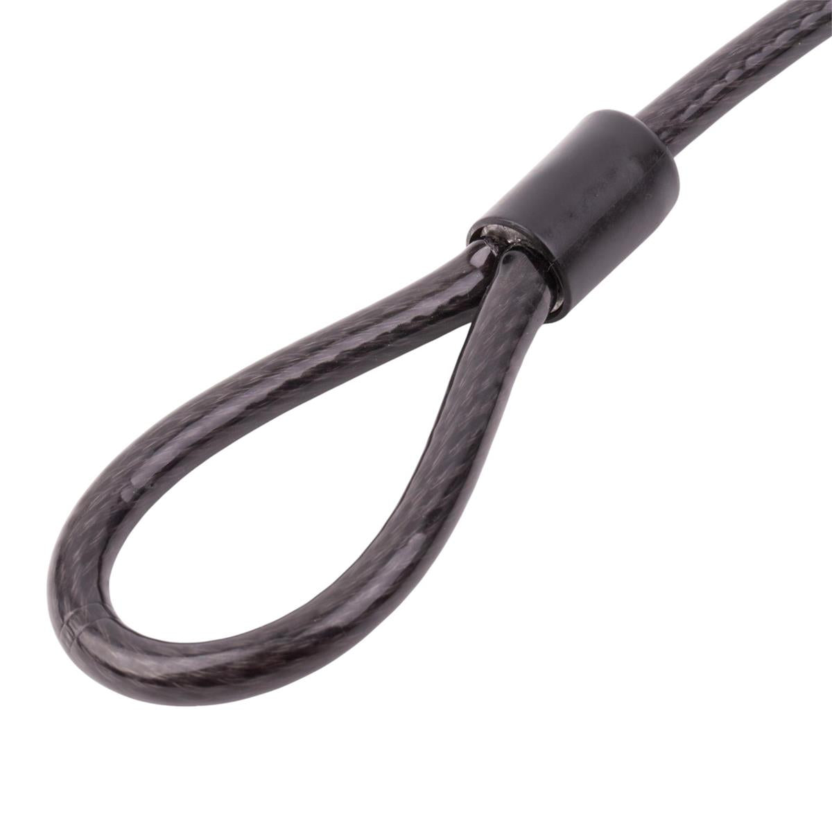 CYCLEPRO Coiled Security Cable w/2 loops, 8mm diameter x 5' length