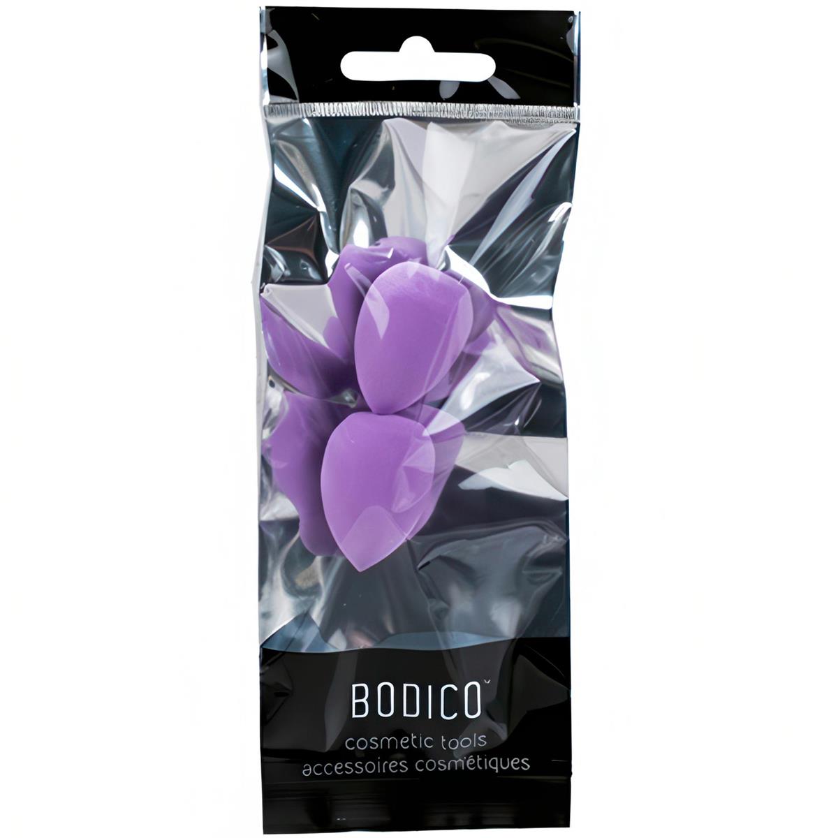 Bodico, 2-pc Mini Beauty Sponge, Purple,latex free,  printed bag