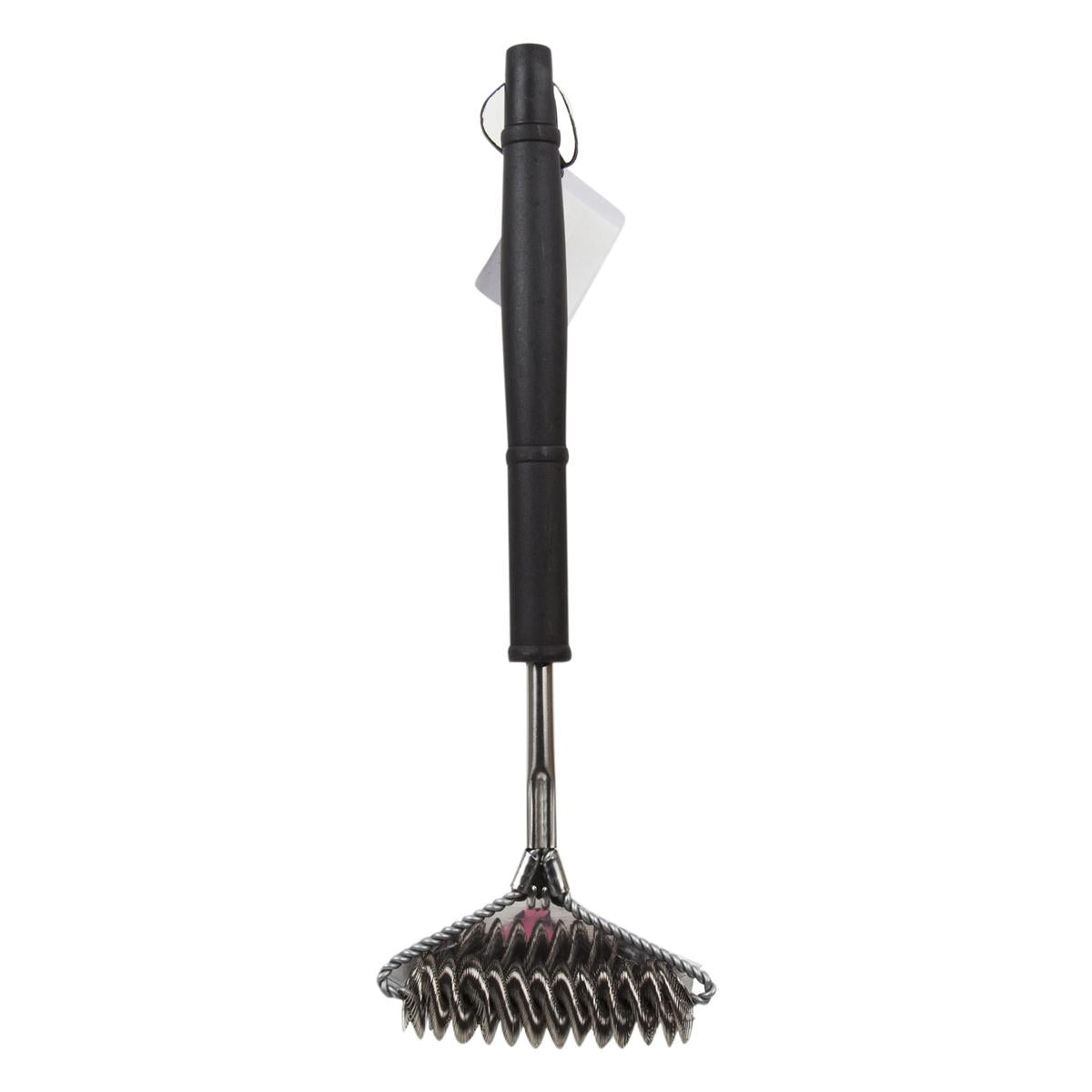 BBQ 17" S.S. Single Coil Wire Grill Brush w/Scraper, cht