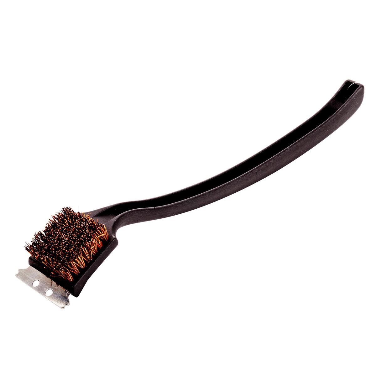 BBQ 17"x2.75" Palmyra Grill Brush w/Scraper, cht