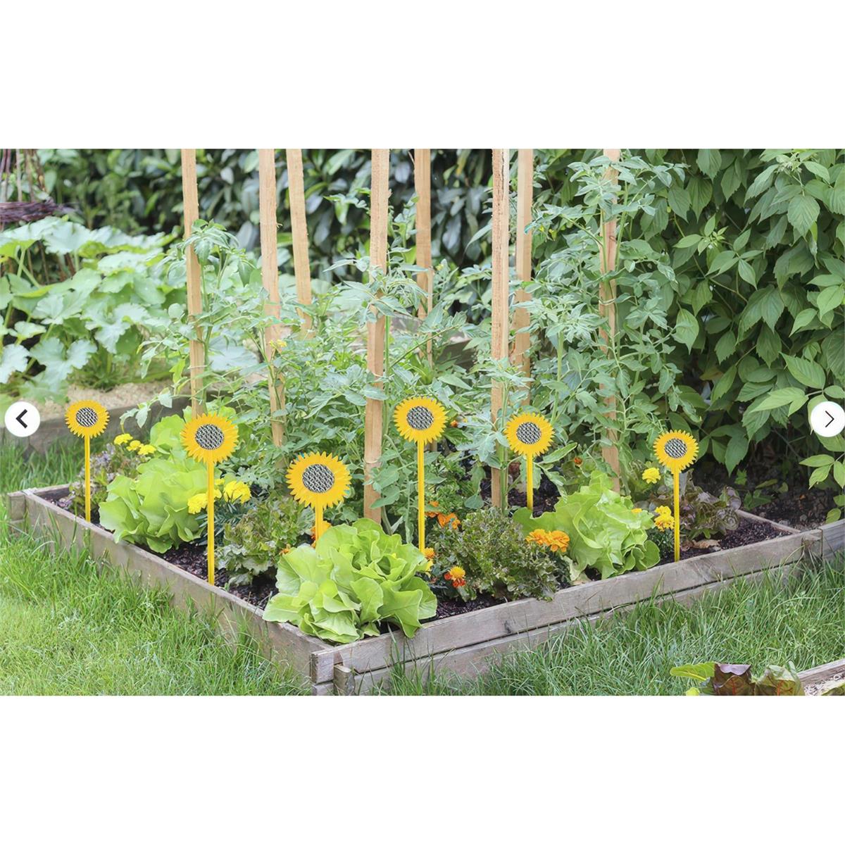 Garden E. 4PK 10.6" Stake Sunflower Bird Scarer, t.o.c.