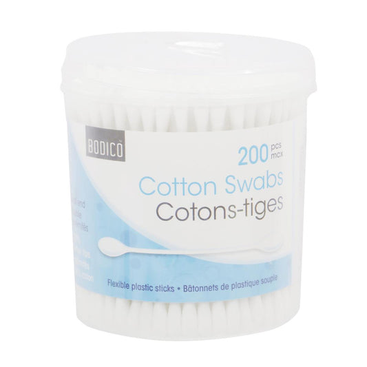 Bodico 200-pc Cotton Swabs in Pvc  Box, w/insert