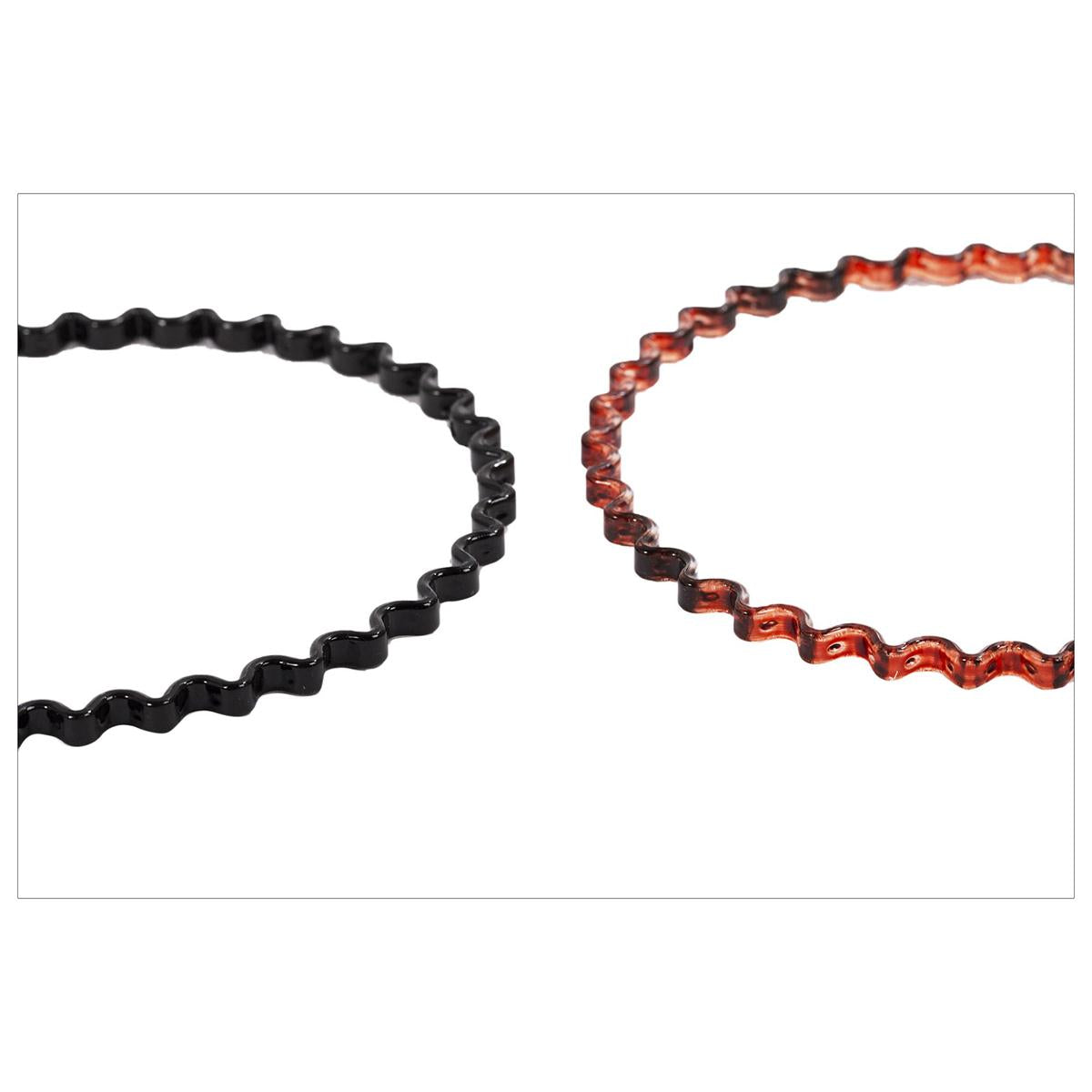 Stylin, 2pcs Headbands, wave, black & tort, hc
