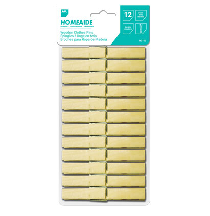CLOTHES PINS - 12, WOOD