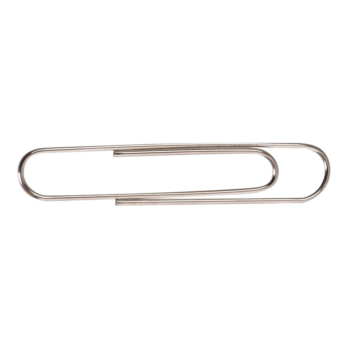 O.WKs. 80-pc Metal Paper Clips,  50mm, clam pack w/ header