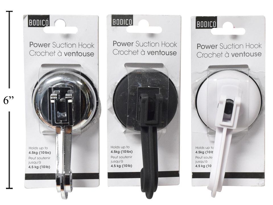 Bodico, Power Suction Hook wht, chrome, blk, h/c