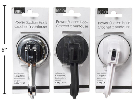 Bodico, Power Suction Hook wht, chrome, blk, h/c