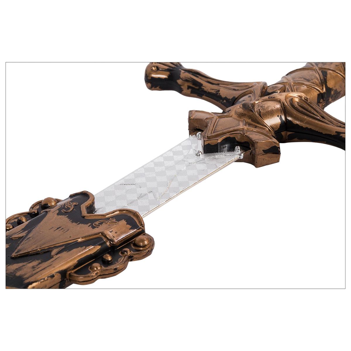 22â€ Plated Blade Knight Sword w/ Sheath, 2 /c, silver blade, TOC