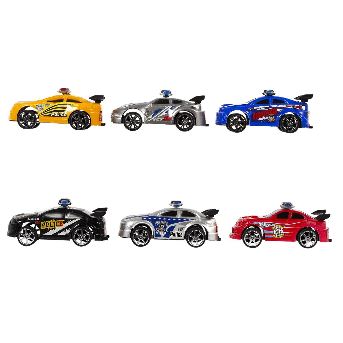 SpeedX 3-pc 3.5" Police Patrol Car  Pull Back, 2 col., b/c