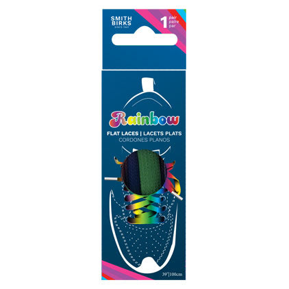 39" FLAT LACES-RAINBOW (1PR)