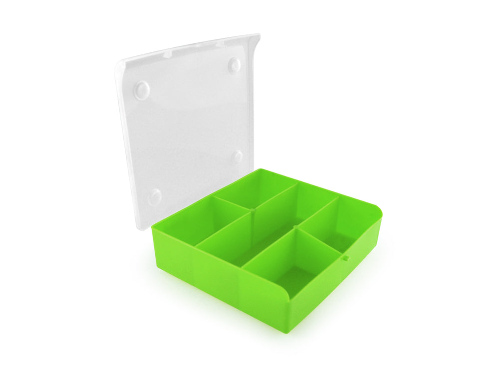Craft/Bead Storage: 5.25x4.75x1.5" Stackable Organizer Box w/Lid