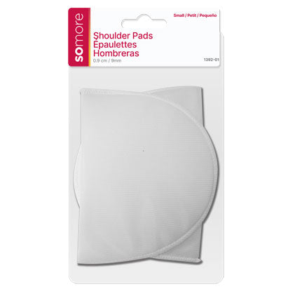SHOULDER PADS-SMALL 9MM WHITE