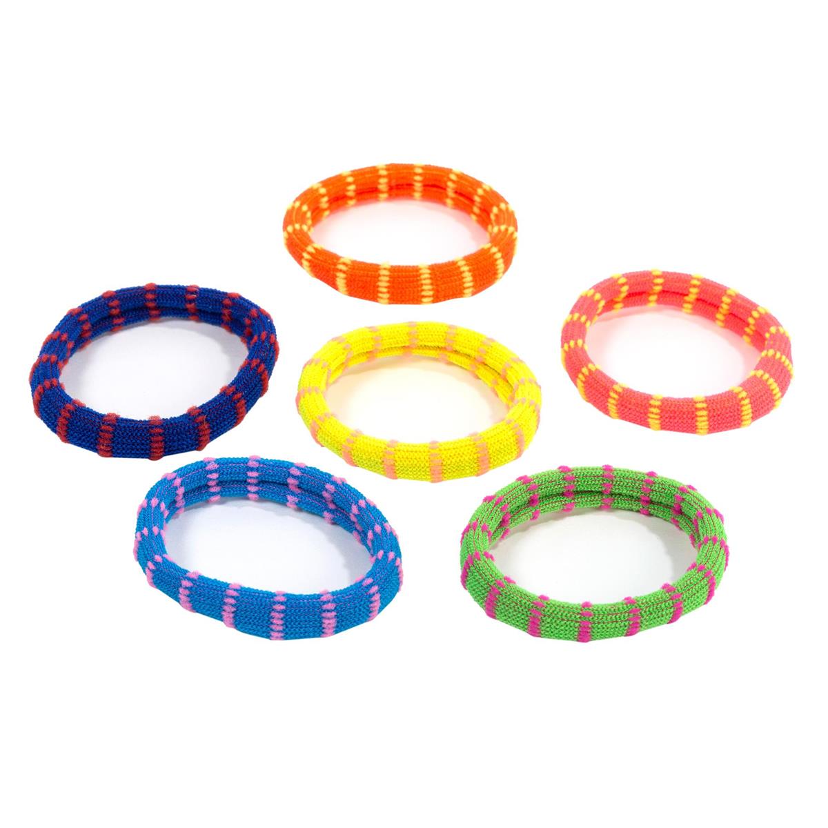 StylinG 12-pc Bright Knitted Ponyholders, hc