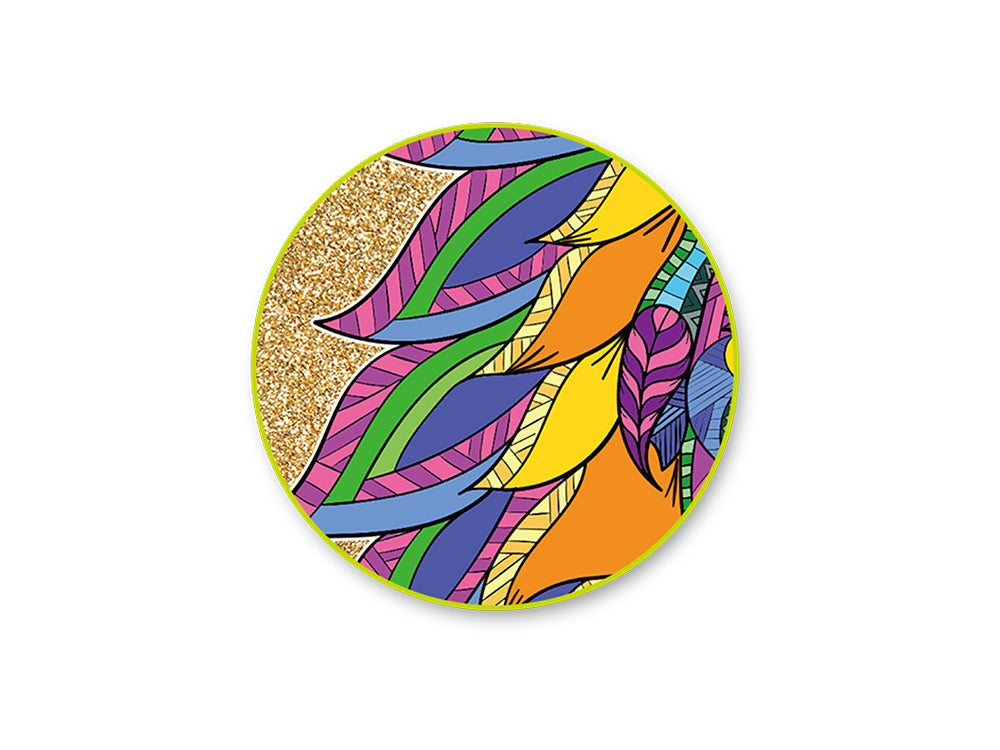 Stretch Artist Printed Canvas: 11.4"x11.4" Glitter Primed Back-Stapled A) Lion