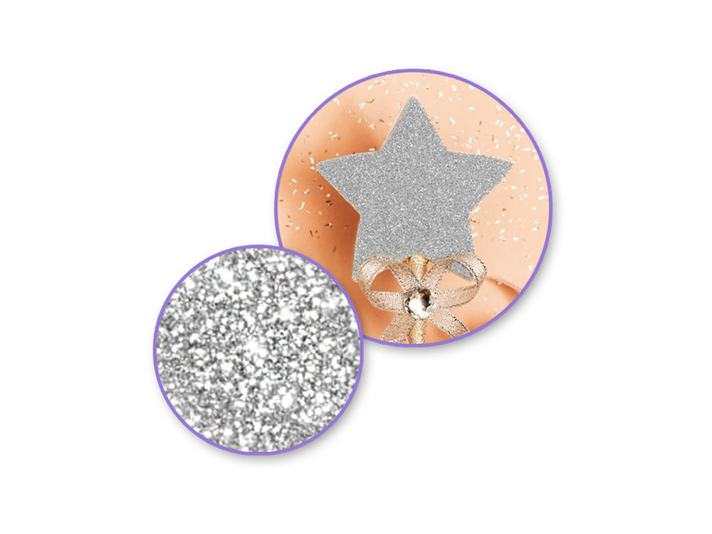 Scrapbook Paper: 12"x12" Glitter Cardstock 250gsm, 5 Sheets G) Silver
