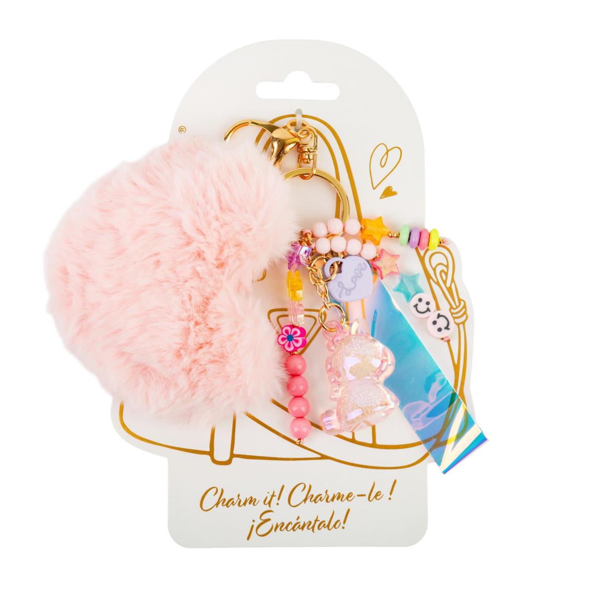 Bodico, Plush Heart Bag Charm w Unicorn, hc