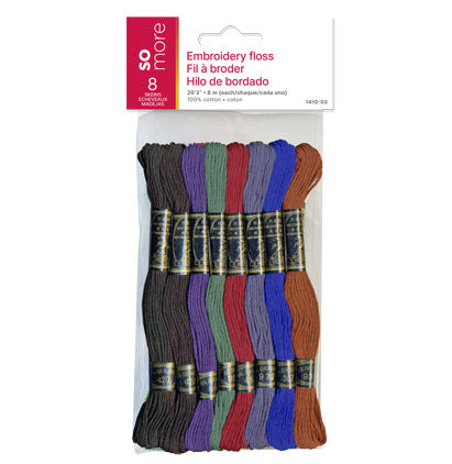 EMBROIDERY FLOSS - 8PCS DARK ASSORTED
