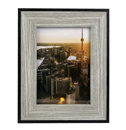 TWO-TONE MDF FRAME-GREY/BLACK- 5''X7''