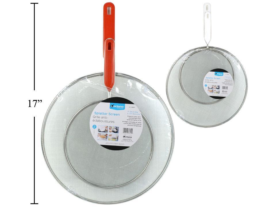 Luciano  2-pc Splatter Screen,  2 col., shrink wrap w/ insert