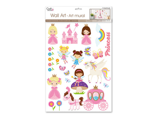 Craft Decor: 11.8"x15.75" Wall Art Clear F) Princess