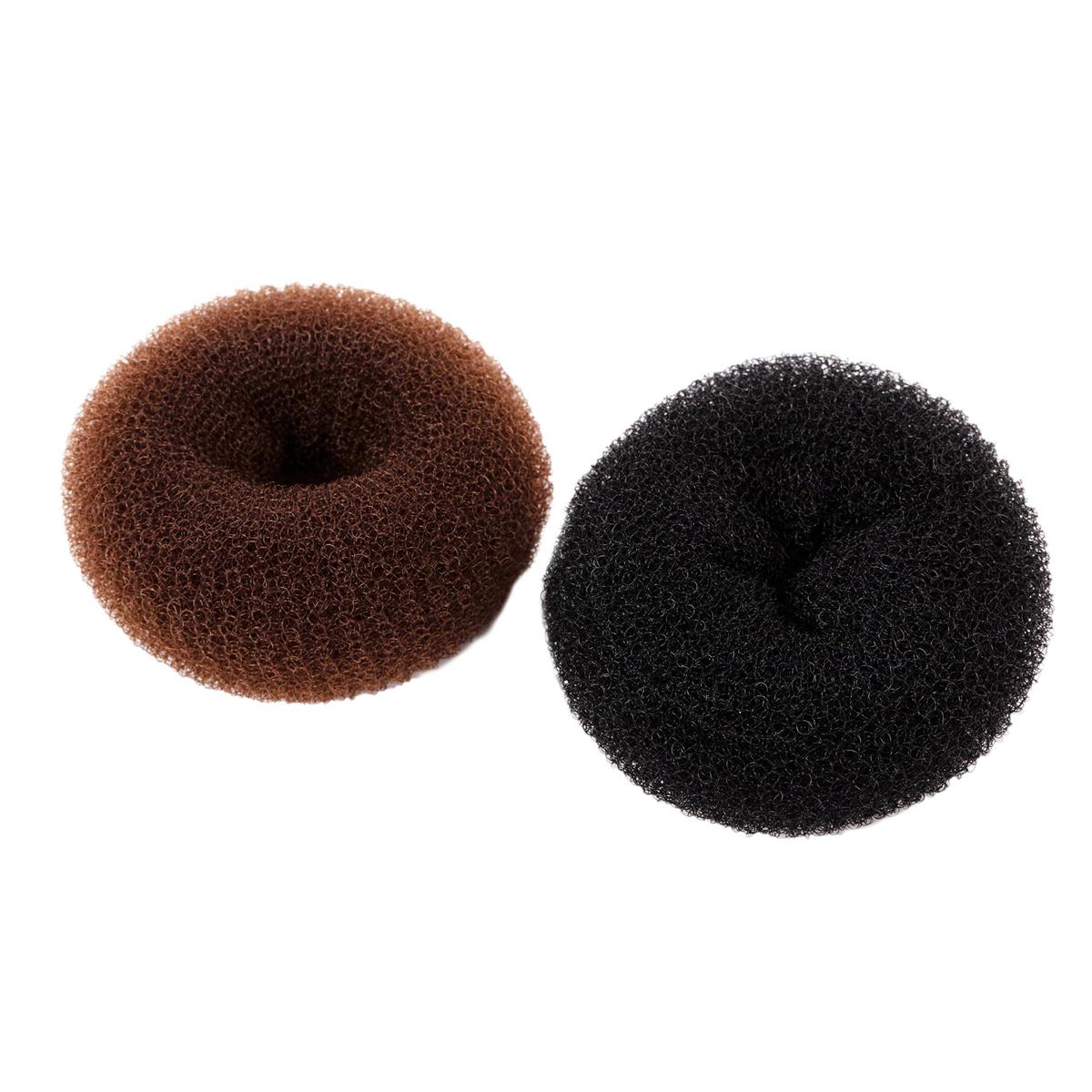 Fab Design Hair Doughnut, 2 col. 8 blk/4 brunette, t.o.c