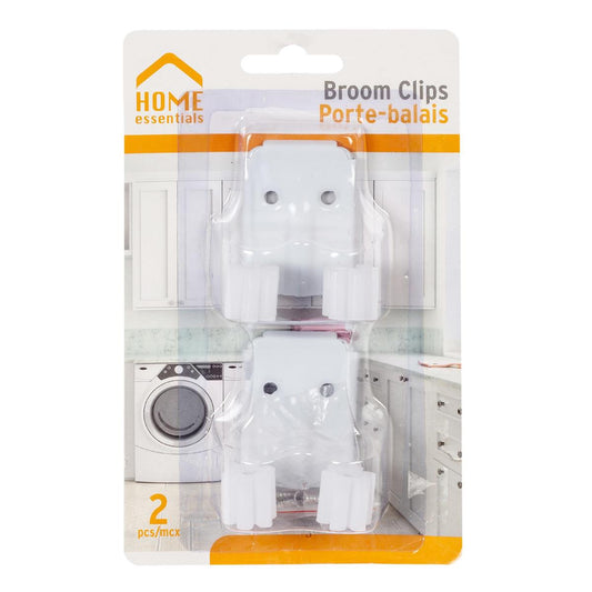 H.E.  2-pc Broom Clip, b/c