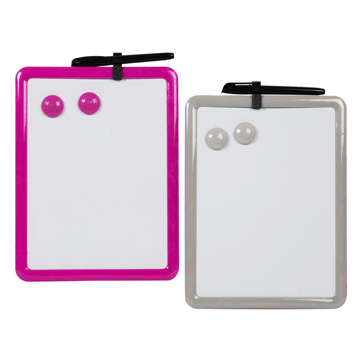 O.WKs. Magnetic White Board with Marker, 8.5"x11", 2/C, 6/dsp