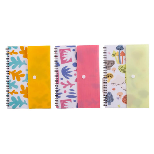 O.Wks, 140-pg 5.75" x 8.5" Ruled Notebook, 3 col., opp bag