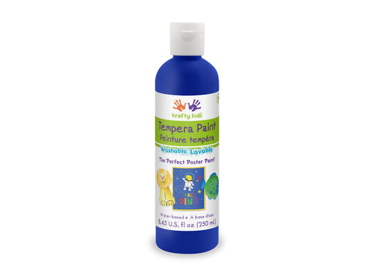 Krafty Kids Paint: 250ml Tempera (8.45oz) B) Royal Blue