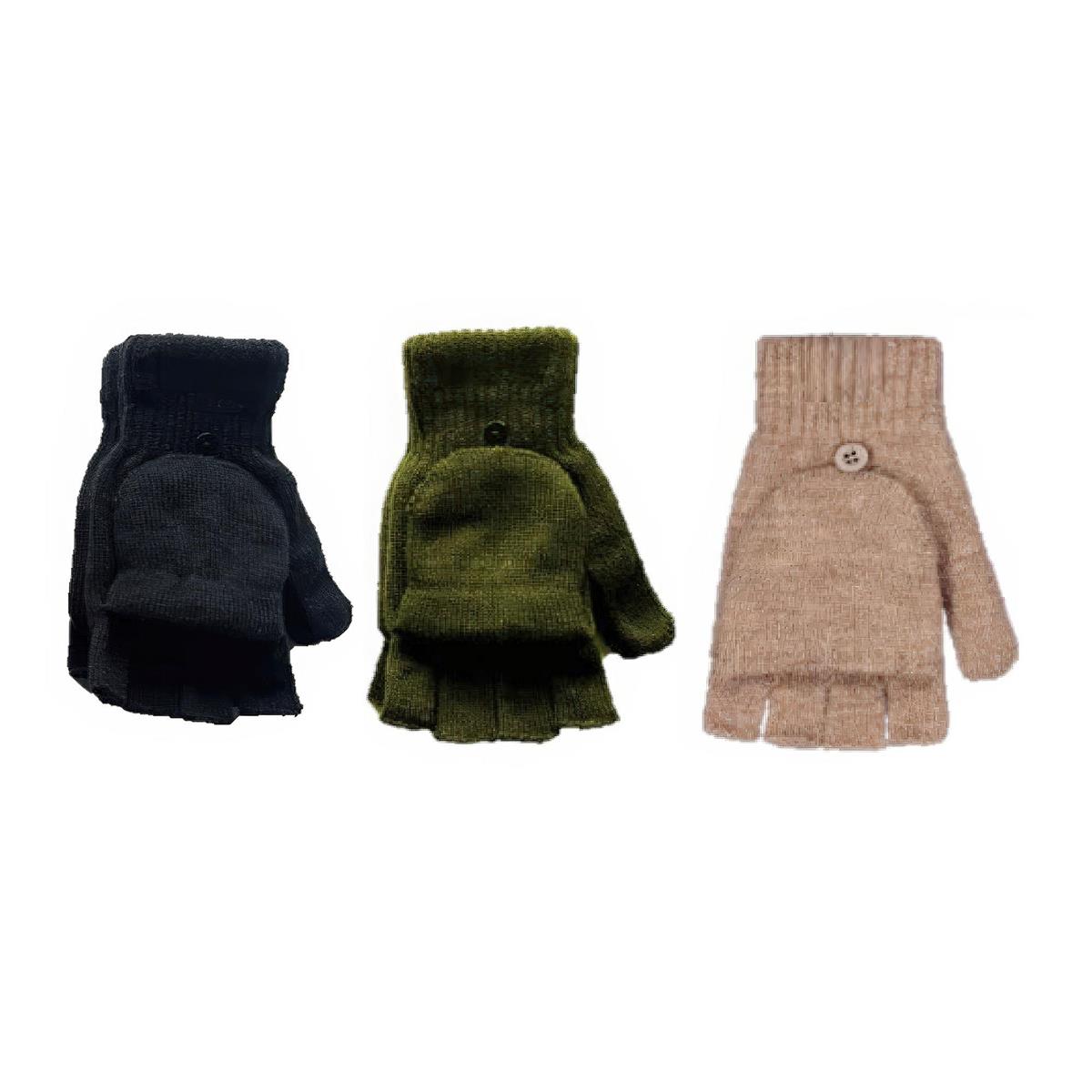 Nordic T "Brooke" Convertible Glove Ladies, 3 asst, fleece lining, hc