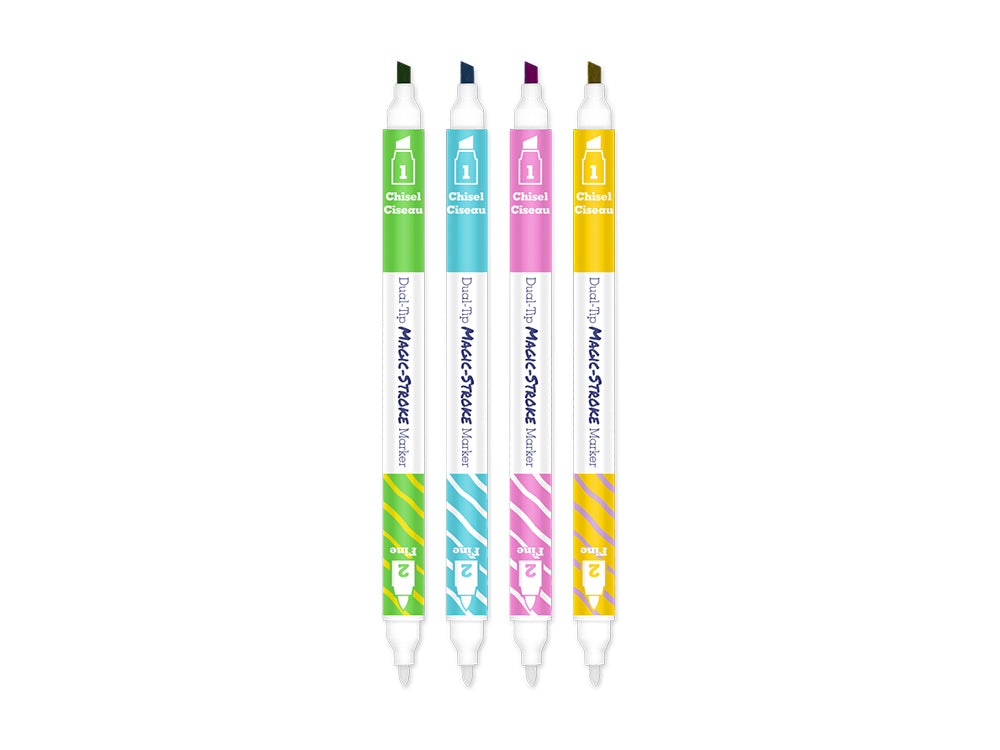 Color Factory: Magic-Stroke Dual-Tip Markers 4pk (Asst) B) Pastels