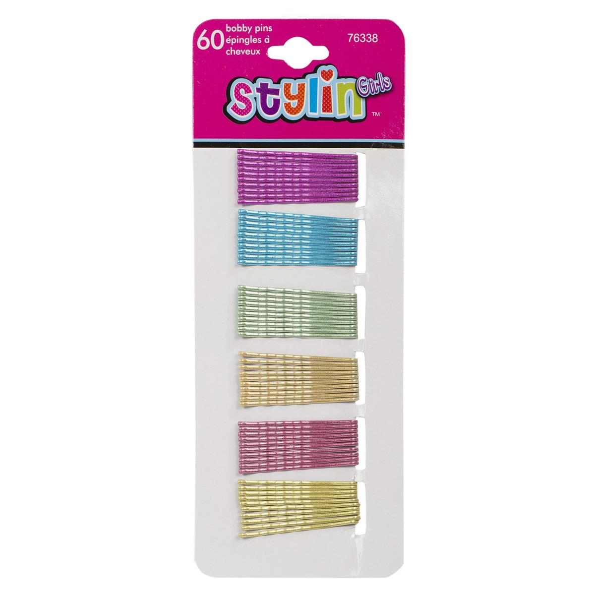 Stylin G  60-pc Bobby Pins, h/c, satin finish