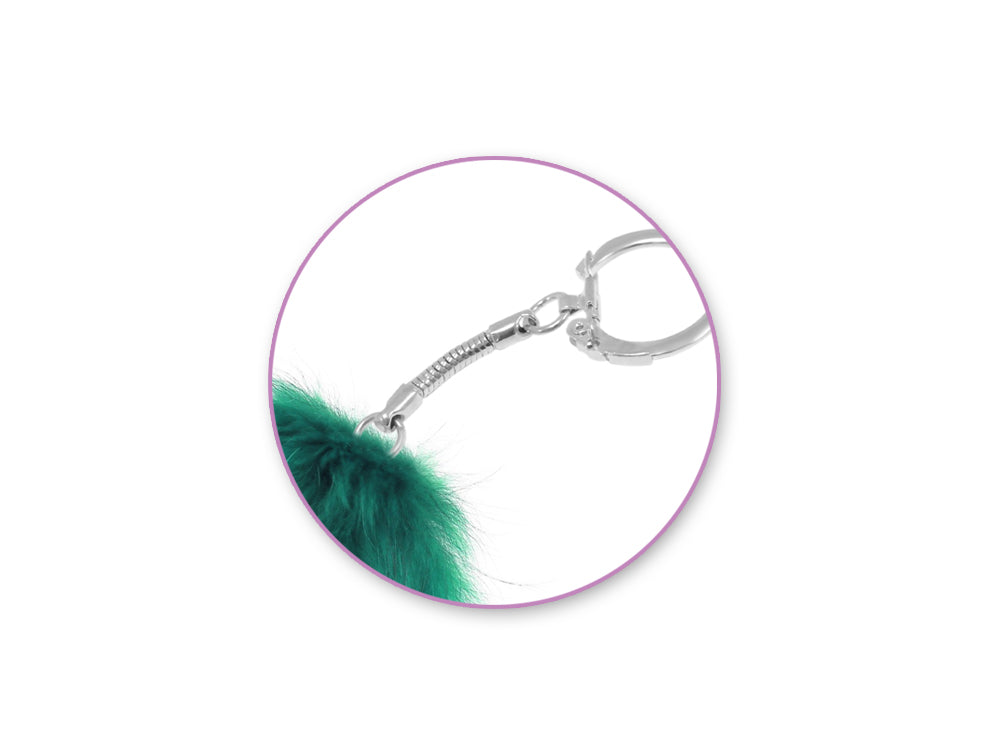 Jewelry Findings: 2.5cm Snake Key Chain 6.2cm(L) x3 B) Silver