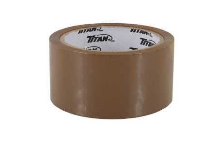 TITAN TAN PACKING TAPE INDIVIDUALLY WRAPPED 48mm x 50m