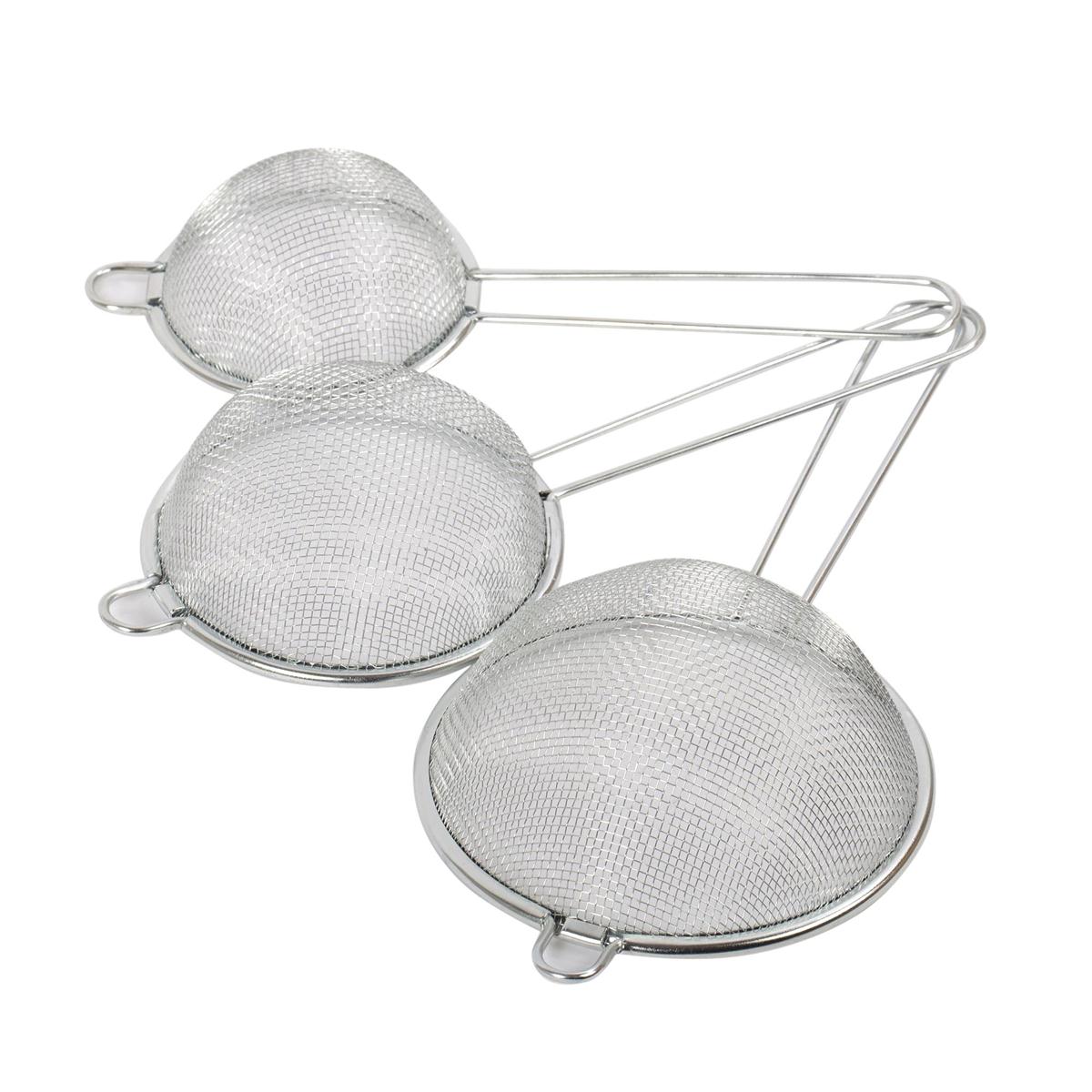 Luciano  3-pc Dlx. Mesh Strainers,  3.75"/3.25"/2.75", t.o.c.