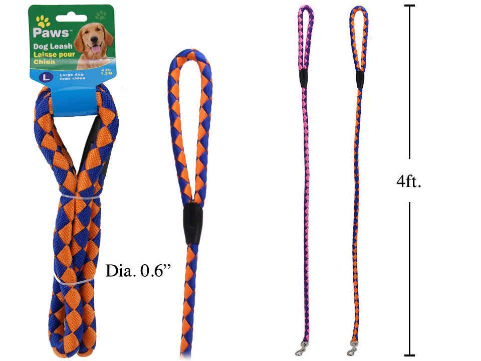 Paws. 4 Ft. x 0.60" width Dog Leash, t.o.c. 2/c,