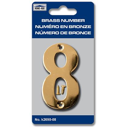 BRASS NUMBER "8"