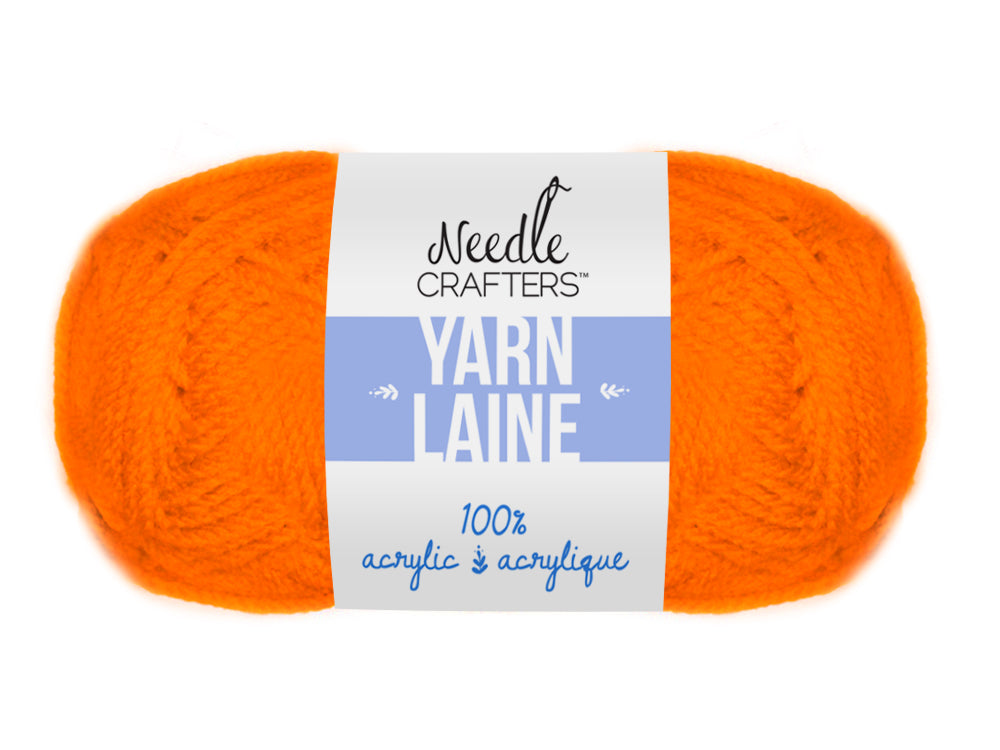 Needlecrafters: 50g Acrylic Yarn Standard Ball Dyed S) Pumpkin Orange