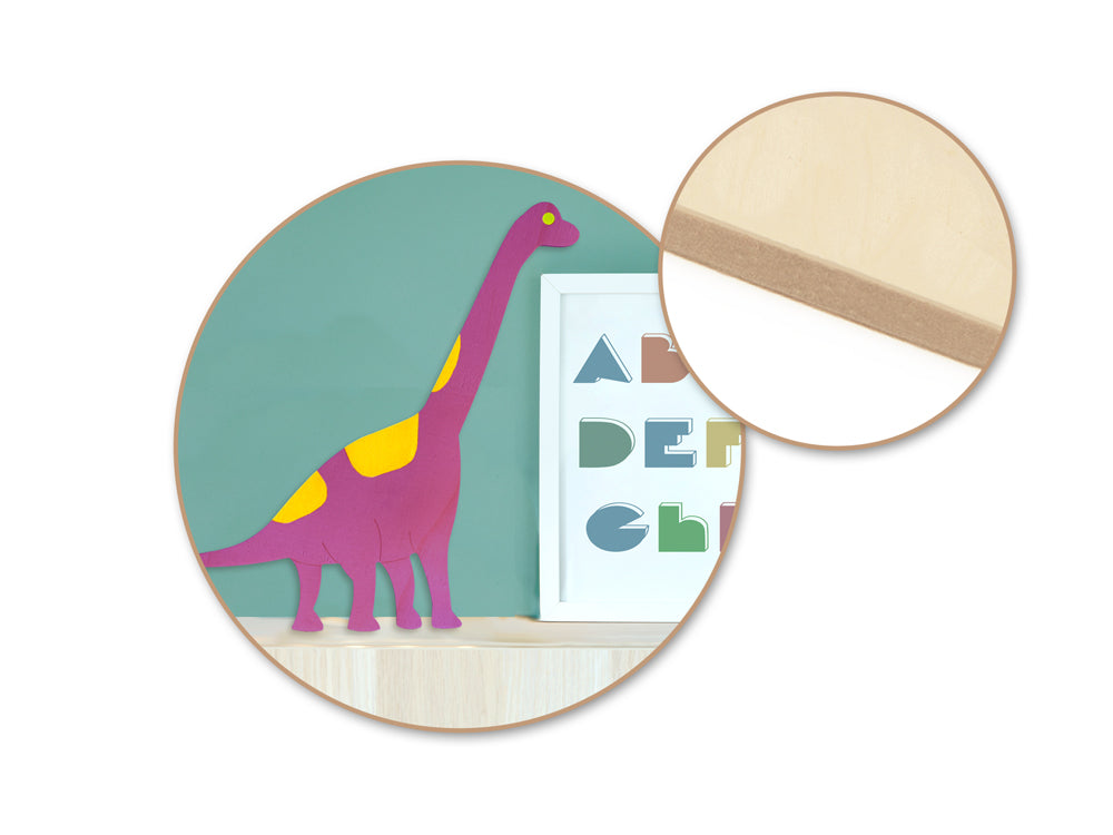 Wood Decor: DIY Laser-Etched Paintable Wall Plaques H) Brontosaurus