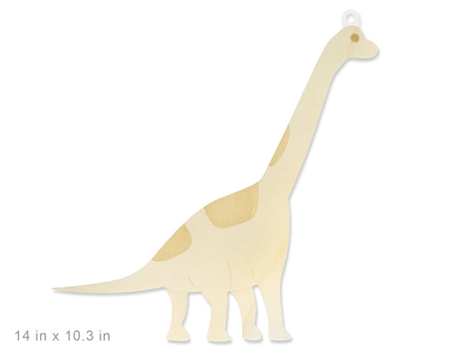 Wood Decor: DIY Laser-Etched Paintable Wall Plaques H) Brontosaurus
