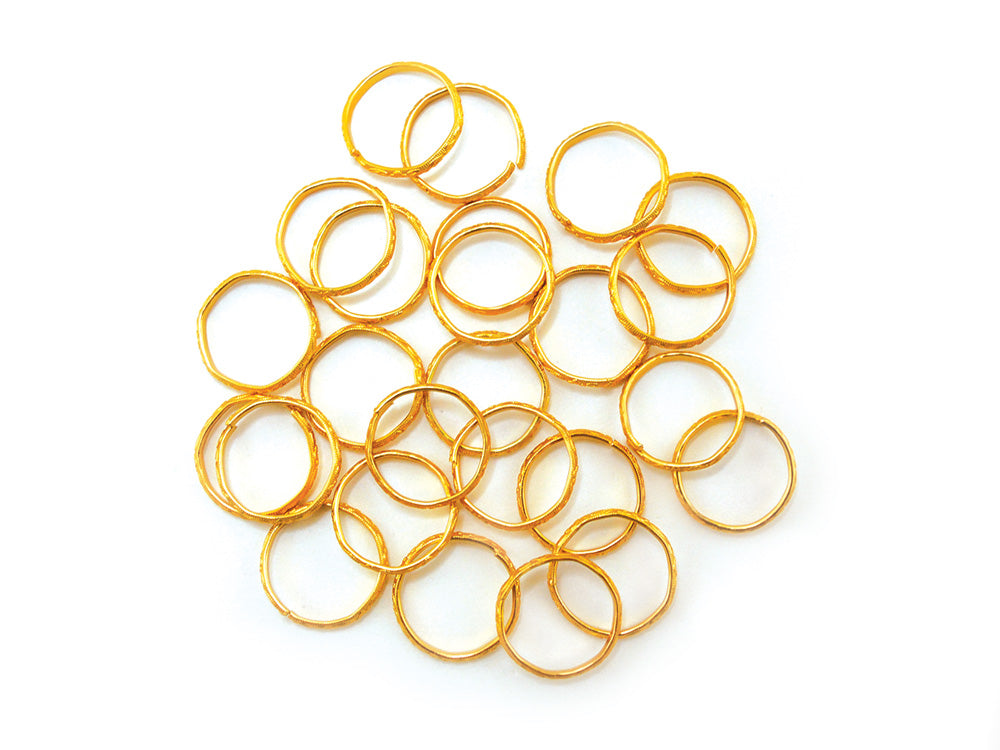 A Brides Wish: 3/4" Wedding Rings x24 Metal A) Gold