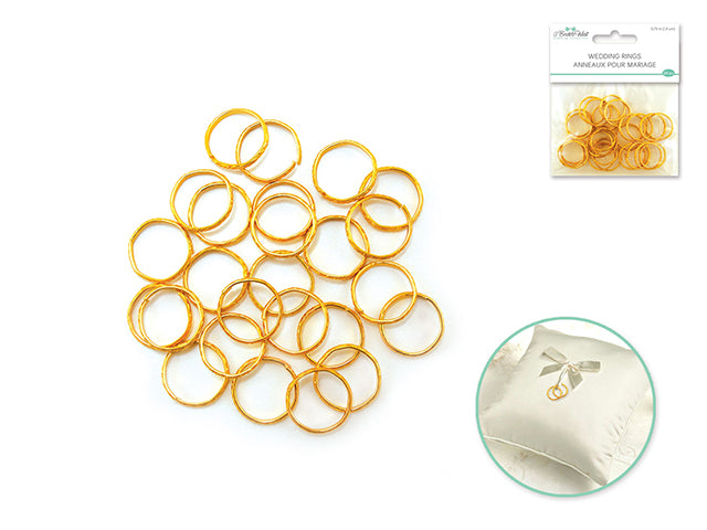 A Brides Wish: 3/4" Wedding Rings x24 Metal A) Gold